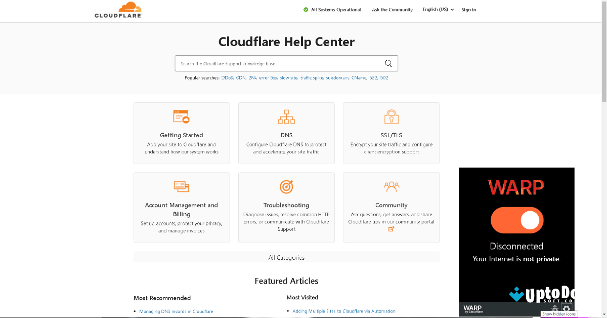 Cloudflare WARP (1.1.1.1) for Mac Uptodown 2026 screenshot 1