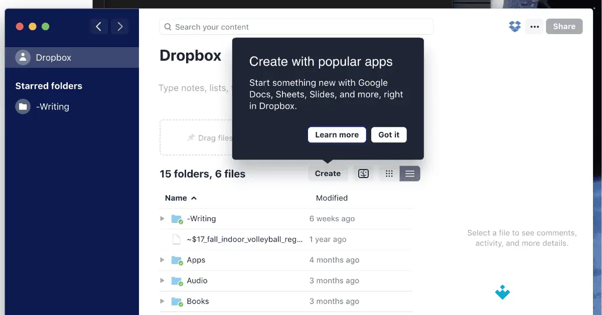 Dropbox for Mac Download (2025 Latest) screenshot 1