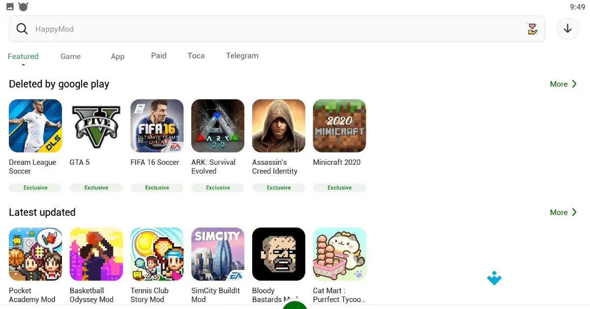 Happymod for PC Download Uptodown 2026 screenshot 3