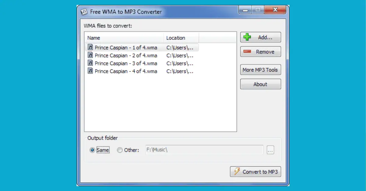 Mp3 WMA Converter Free Uptodown Download screenshot 3