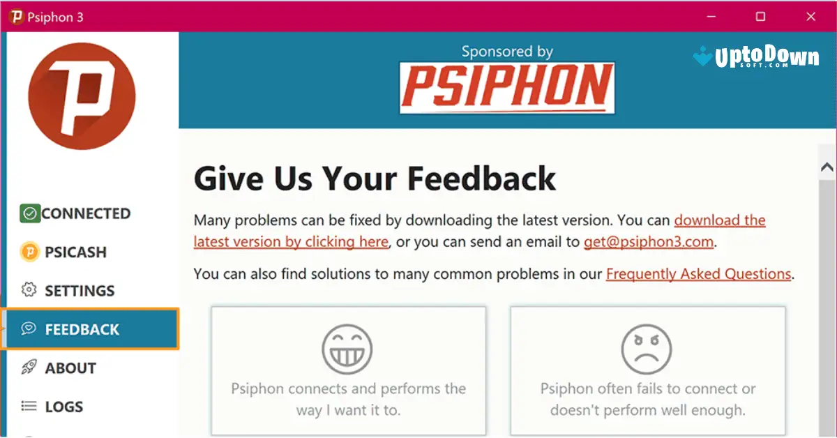 Psiphon Download (2026 Latest) for Win 11/10 screenshot 1
