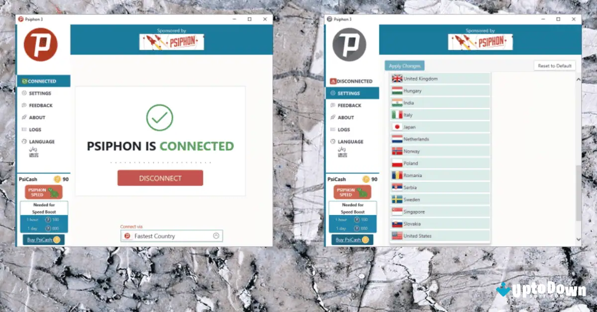 Psiphon Download (2026 Latest) for Win 11/10 screenshot 2