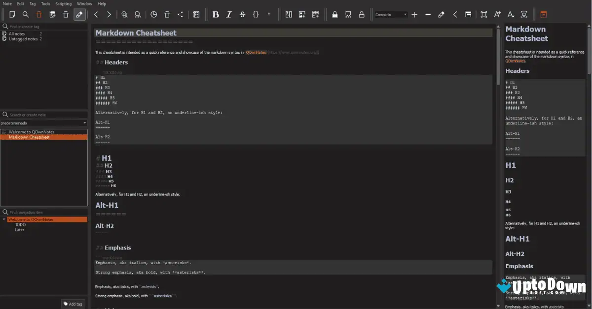 QOwnNotes Download for Mac Uptodown 2026 screenshot 1