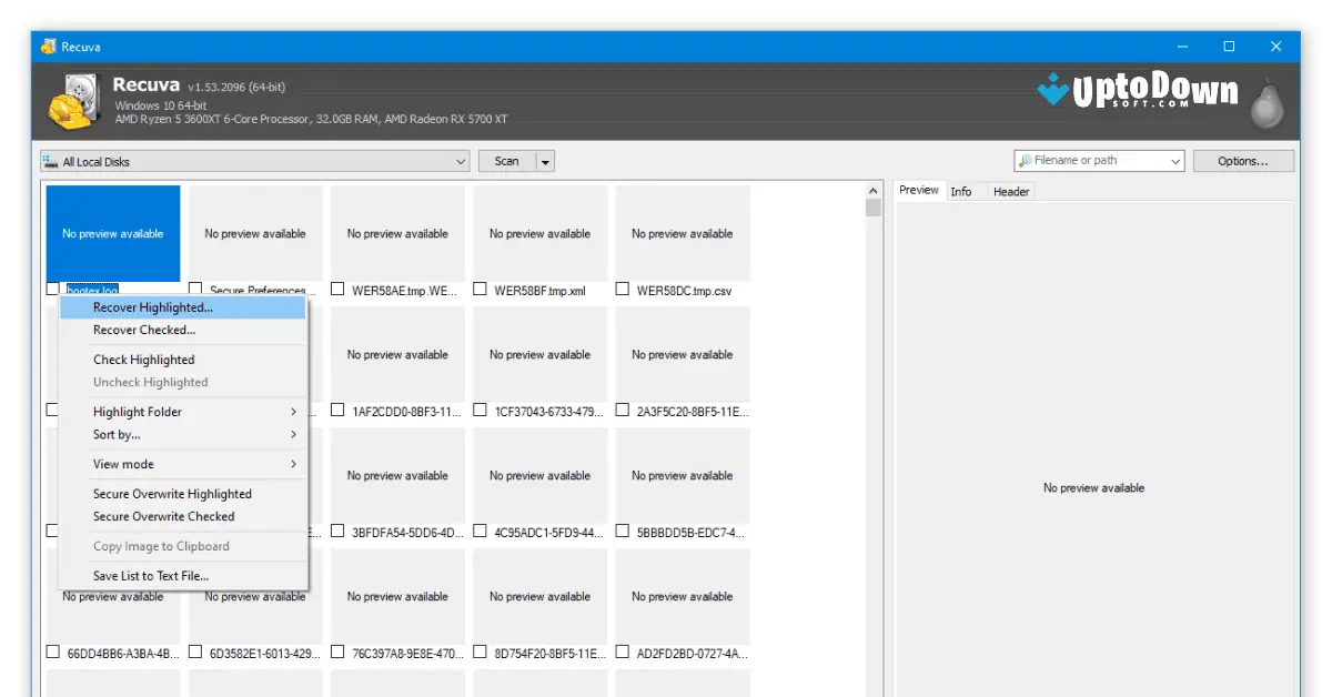 Recuva Download (2025 Latest) screenshot 2