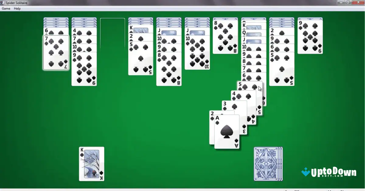 Spider Solitaire Free Download for Windows 7 Uptodown screenshot 1