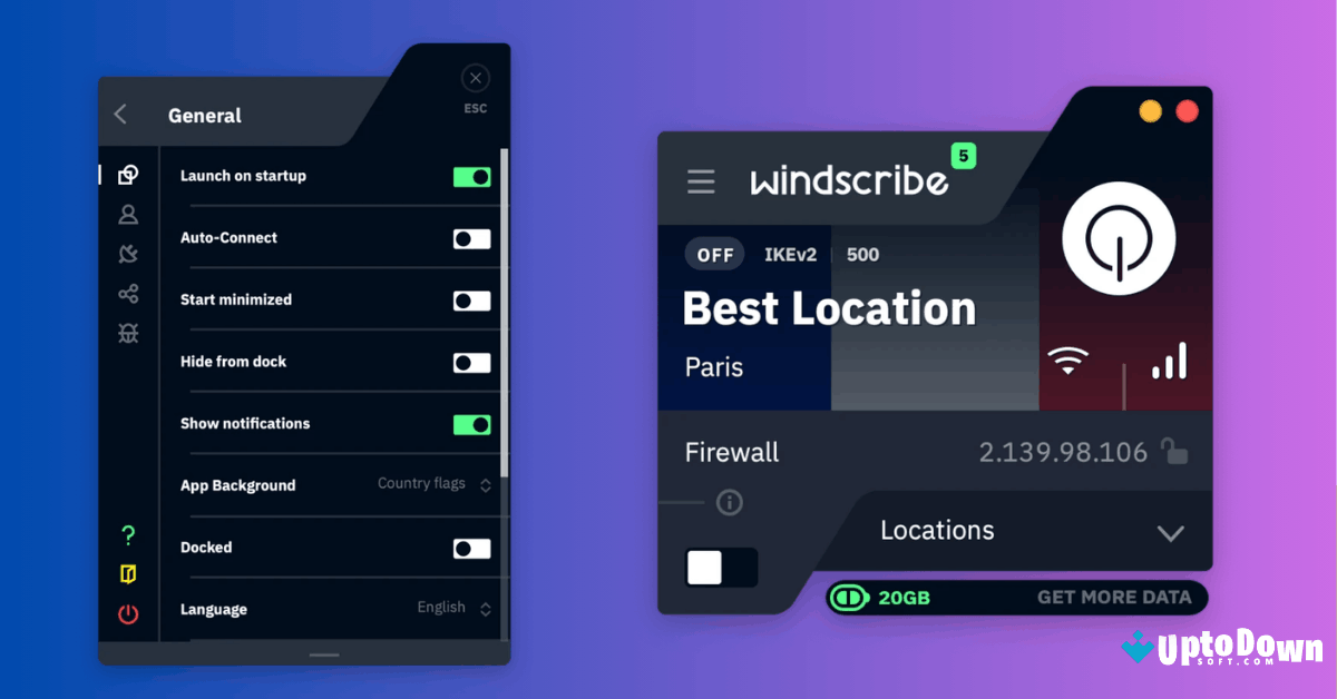 Windscribe VPN for Mac Uptodown 2026 screenshot 2
